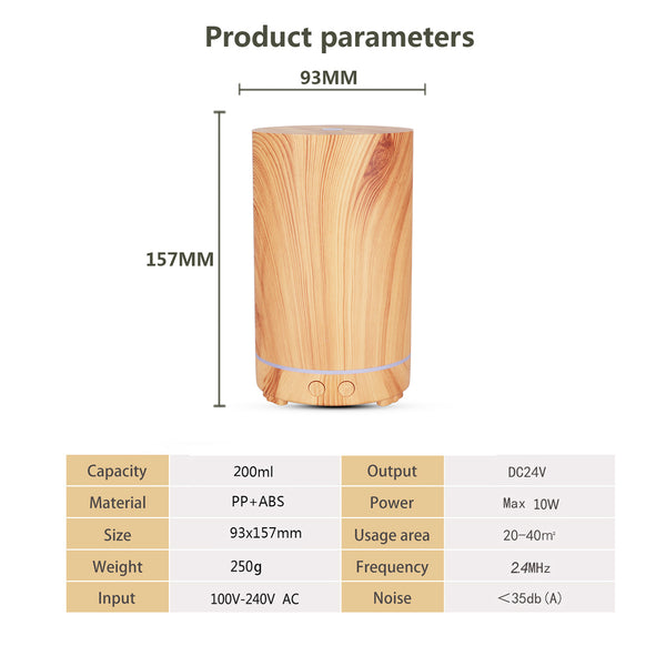 Wood Grain Effect Humidifier & Diffuser