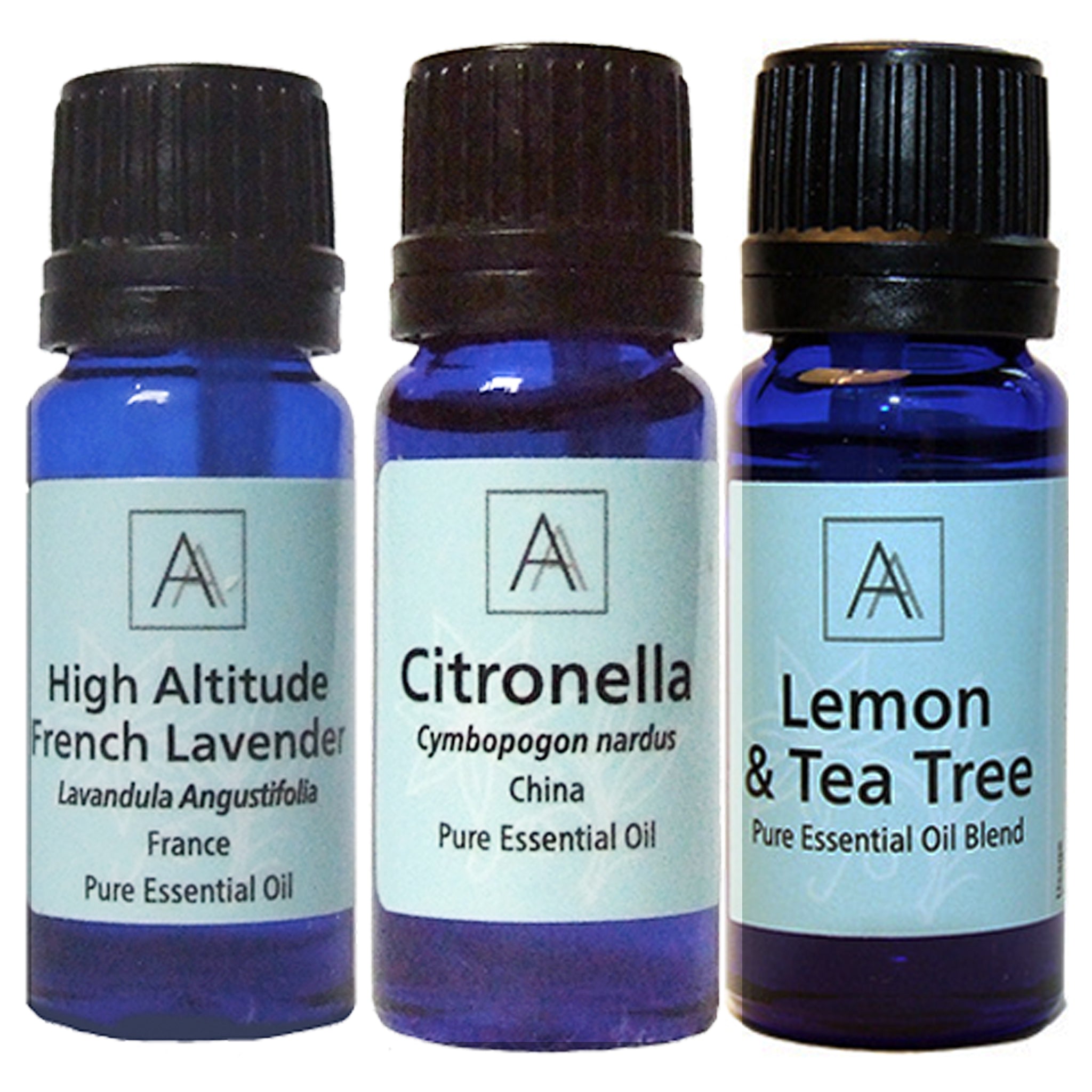 Citronella, Lavender and Lemon & Tea Tree Essential Oils