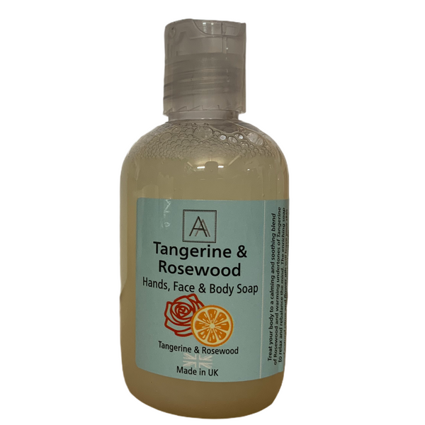 Tangerine & Rosewood Antibacterial Hand, Face and Body Soap